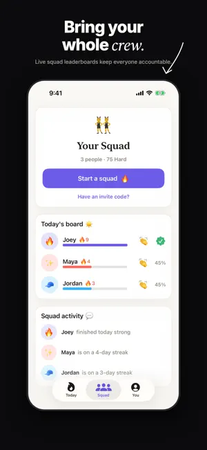 Squad75: 75 Day Challenge screenshot 2