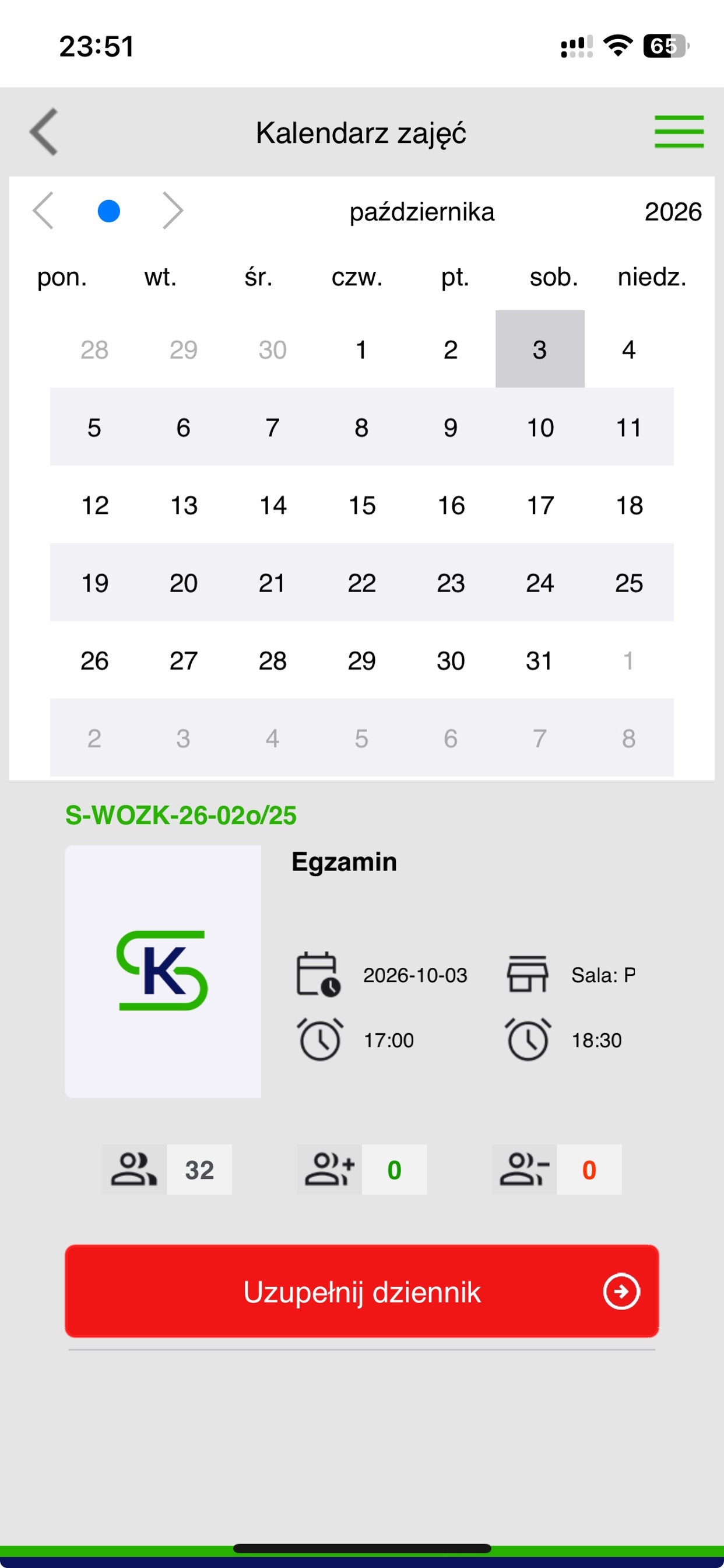 Screenshot 3 of Platforma SkwP dla Wykładowców
