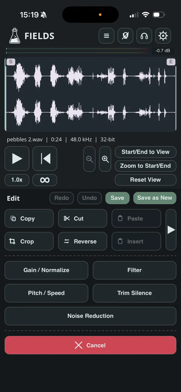 Screenshot #2 pour Fields - Audio Recorder