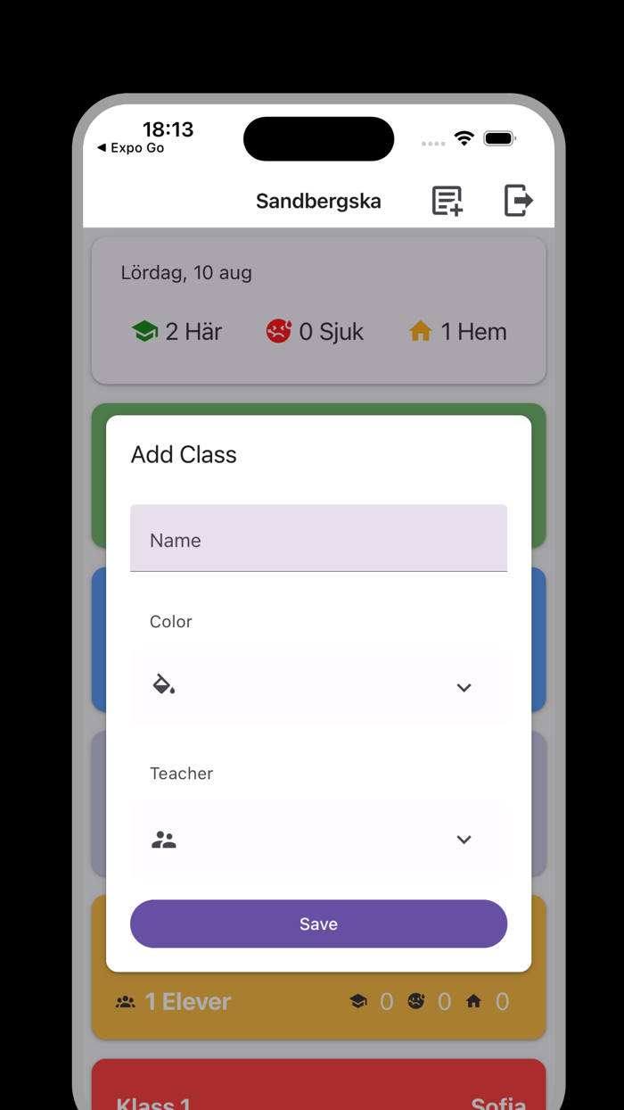 Class Student Atendance Trackr