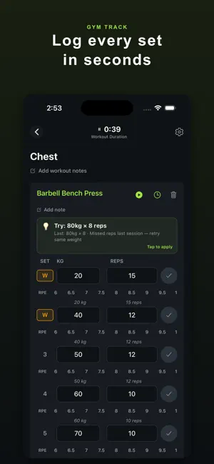 Gym Track: Workout Log screenshot 2