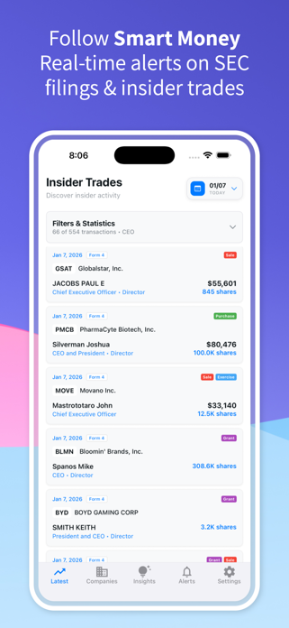 Insider Trades Screenshot 1 of 4