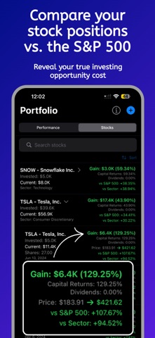 Stock Battle: Compare Stocks iPhone screenshot