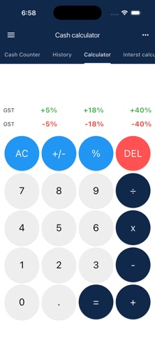 Cash Counter and Calculator iPhone screenshot