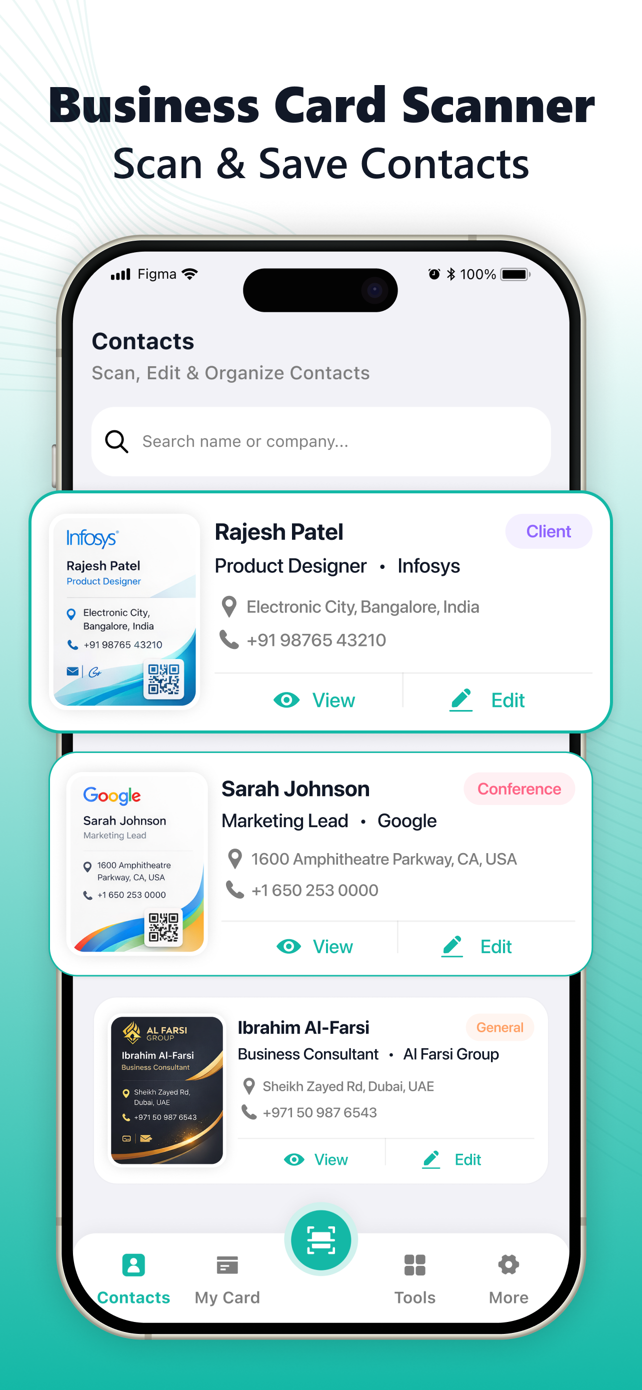 Business Card Scanner, Reader screenshot 3