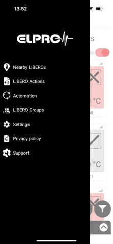 LIBERO Cx BLE iPhone screenshot