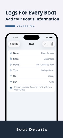 Voyage: Sailing & Boat Logbook screenshot