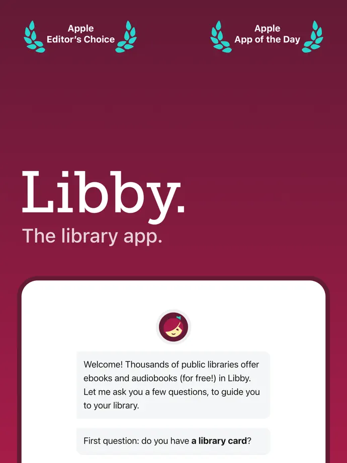 Libby iPad screenshot 1