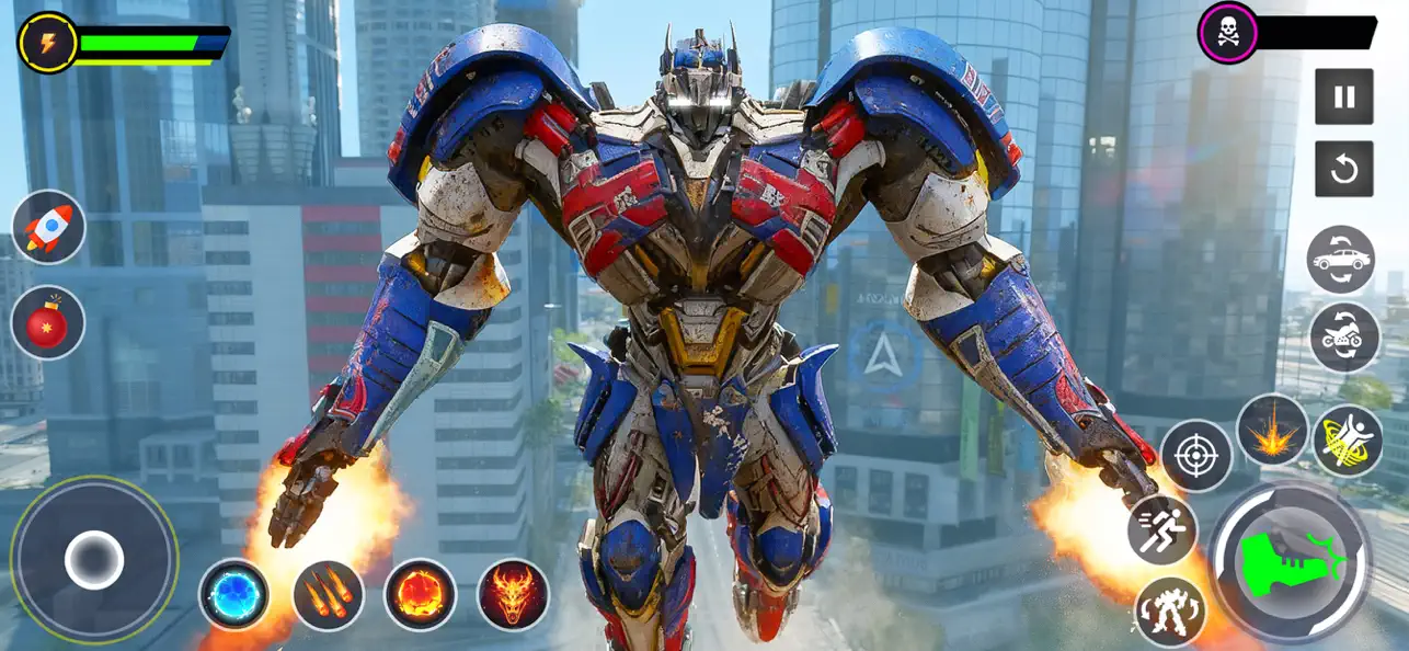 Screenshot #3 pour Multi Robot Transform City War