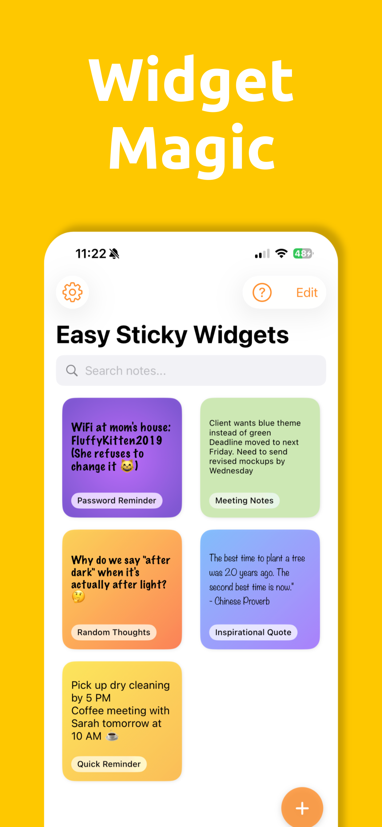 Easy Sticky Note Widget & Pin