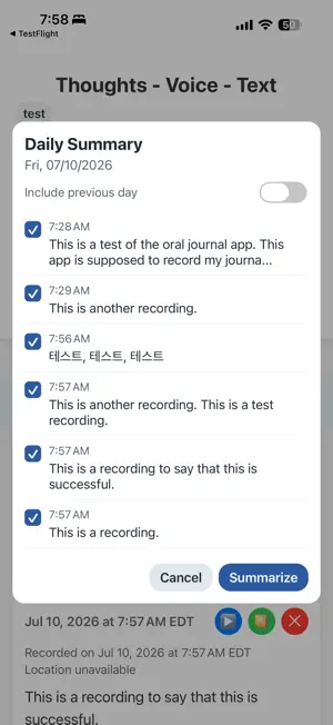Oral Journal screenshot 1