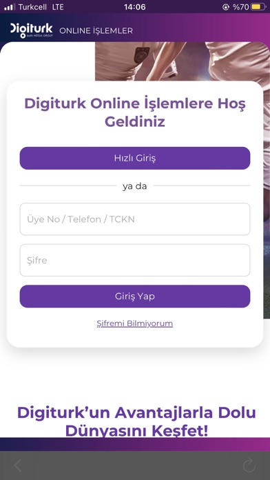 Screenshot #1 pour Digiturk Online İşlemler