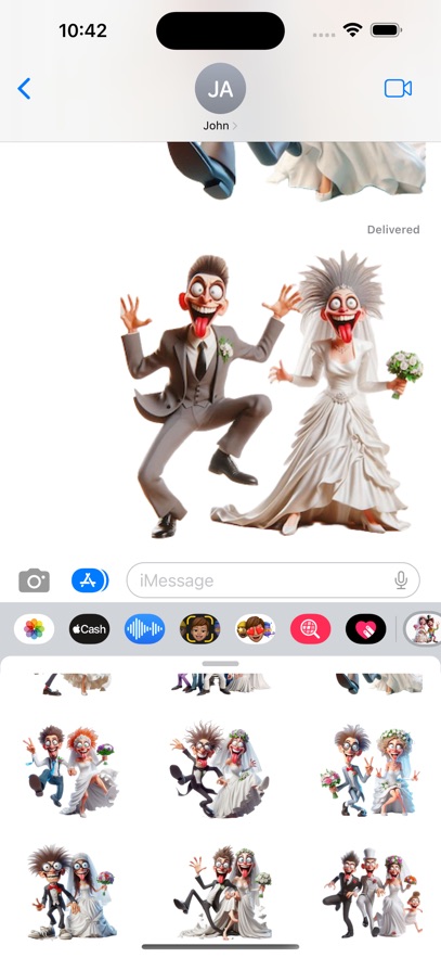 Wacky Wedding Stickers