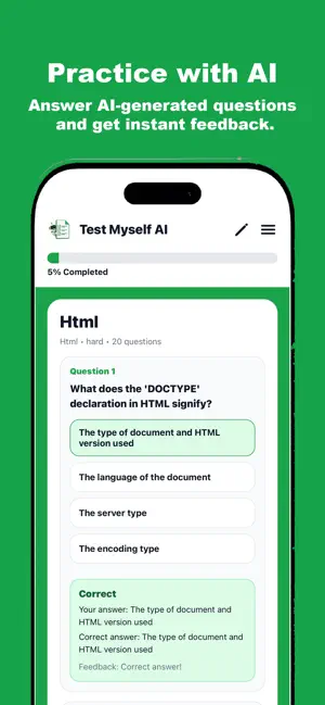 Test Myself AI screenshot 1