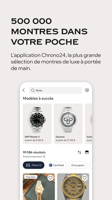 Screenshot #1 pour Chrono24 | Montres de luxe