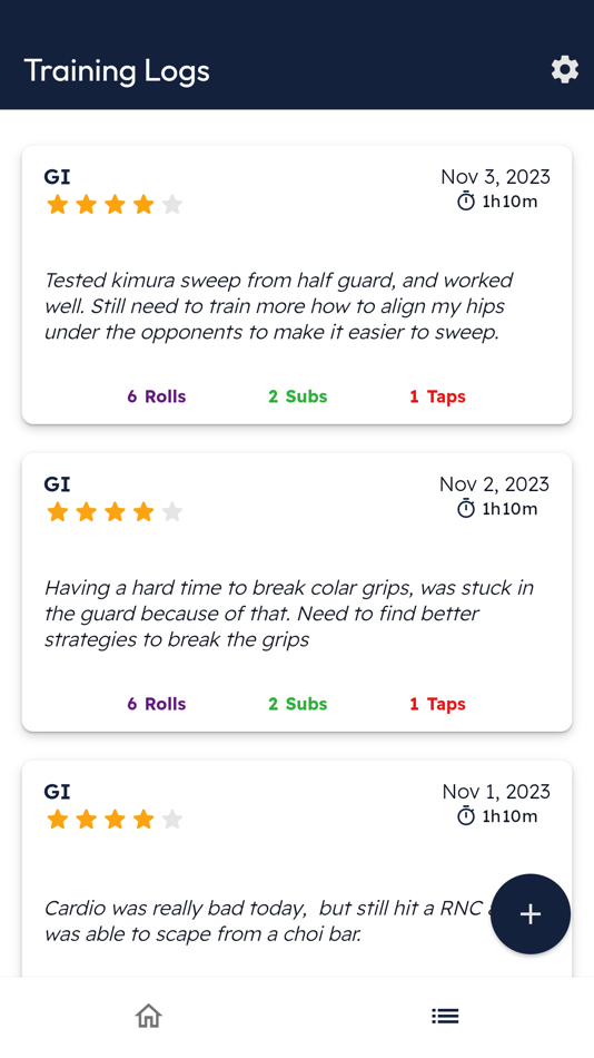 #3. BJJ Notes Progress Tracker App (iOS) 게시자: Felipe Ribas Forbeck