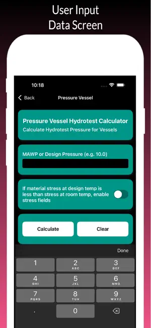 Hydro Test Pressure screenshot 3
