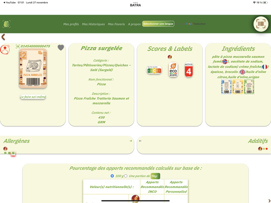 Screenshot #6 pour Batra - Scan tes aliments