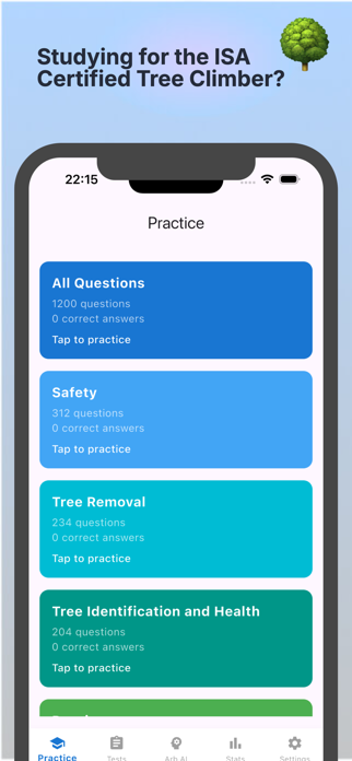 ISA Tree Climber Flashcards Screenshot 1 of 5