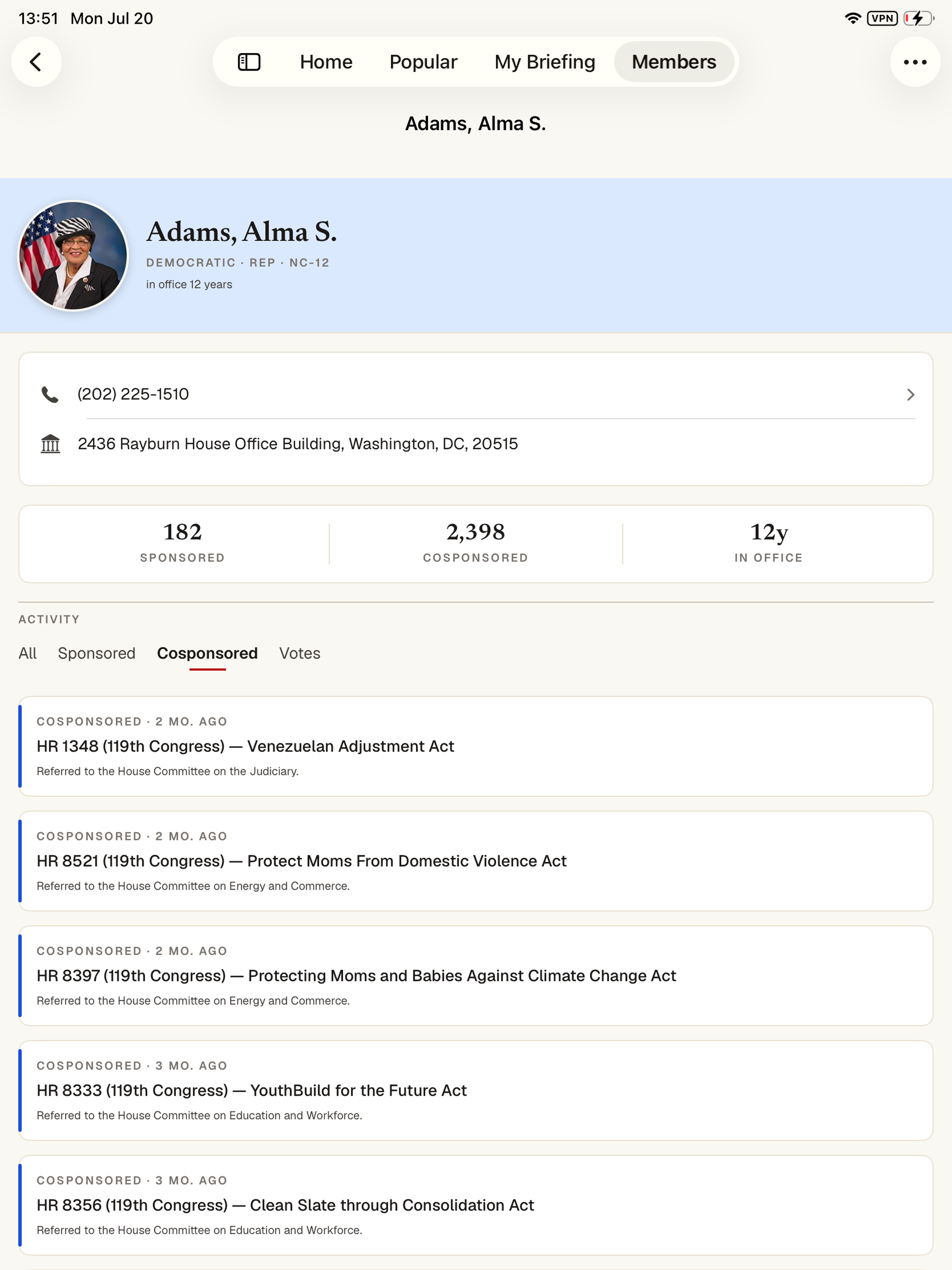 Informed — Congress Tracker screenshot 17
