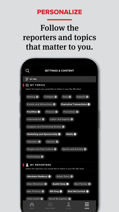 Sports Business Journal Screenshot