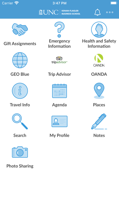 UNC Kenan-Flagler Events Screenshot