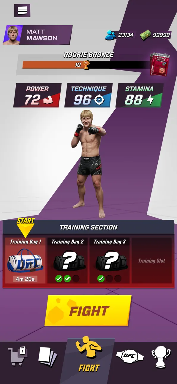 UFC: KO! iOS Mod IPA screenshot 1 - iOS game interface