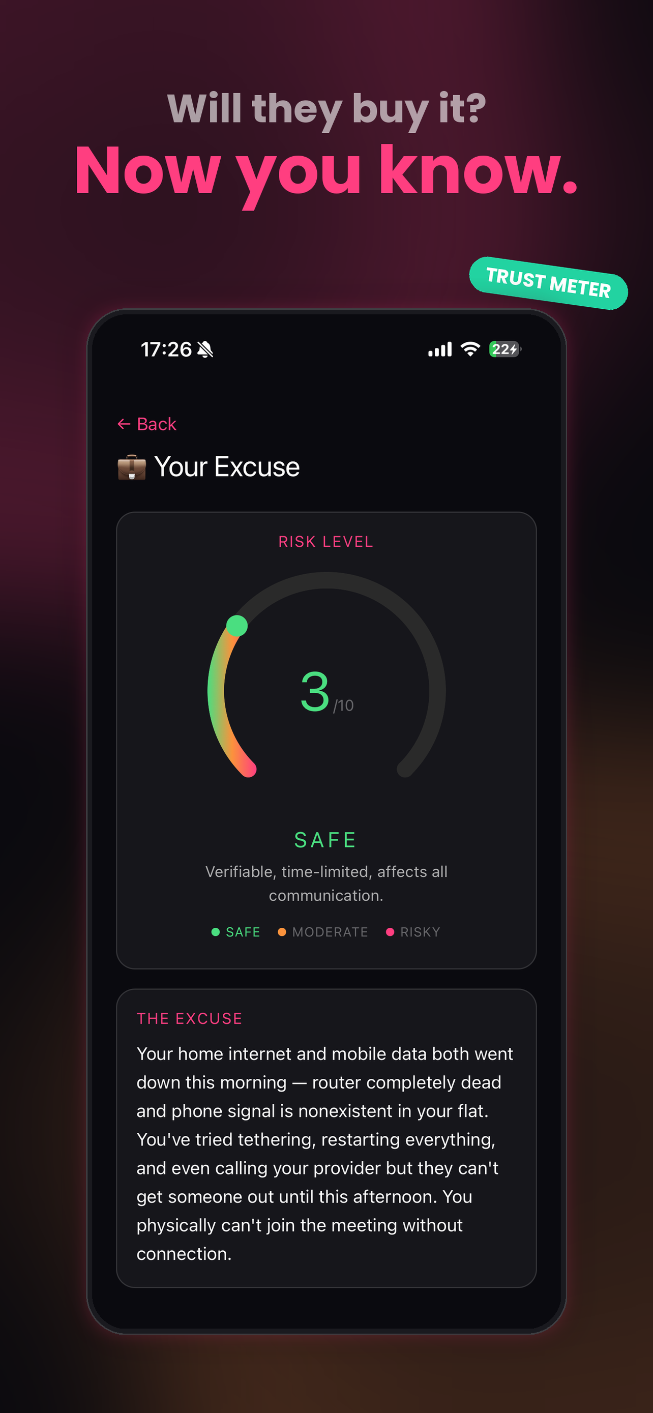 Excuse Me: AI Excuse Generator