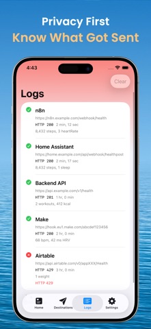 HealthPost: Health Webhook API screenshot
