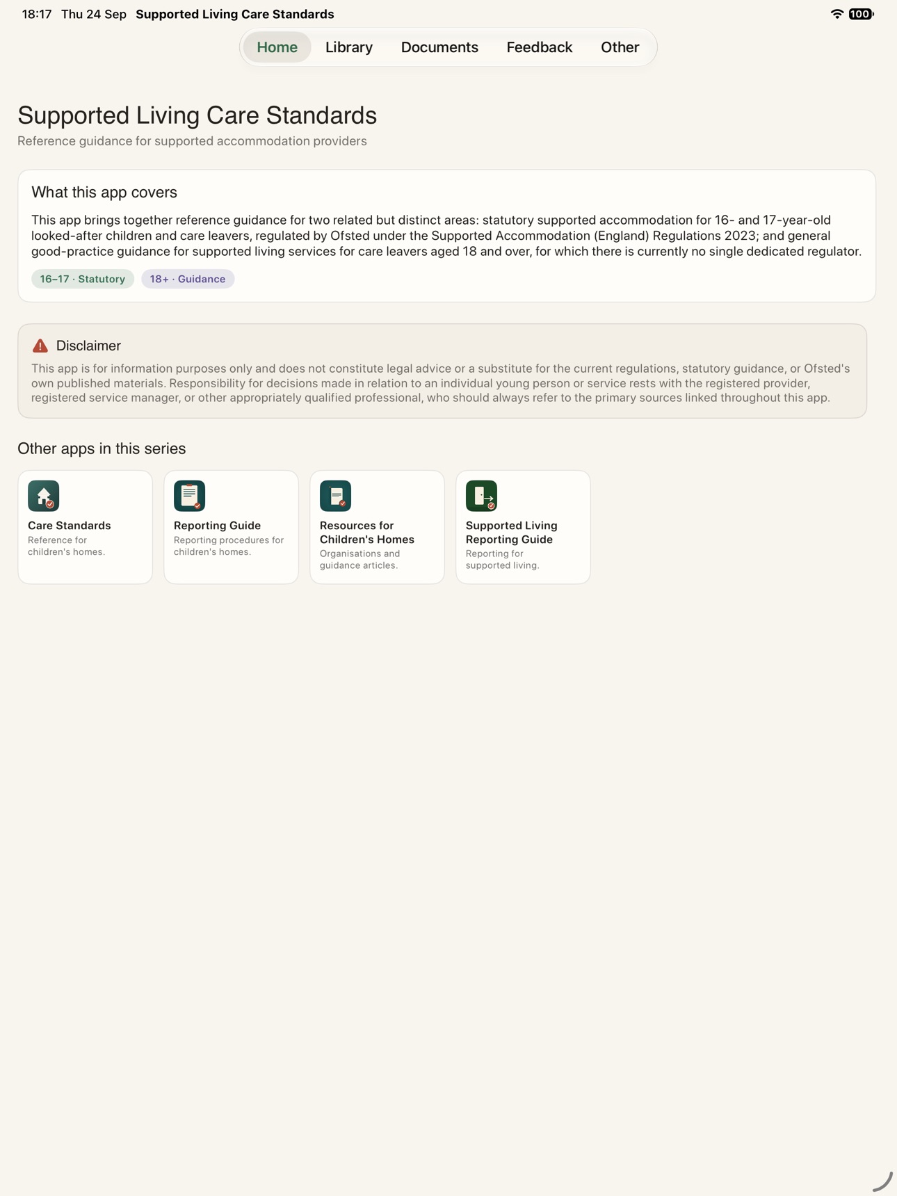Screenshot 8 of Supported Living Care Standard