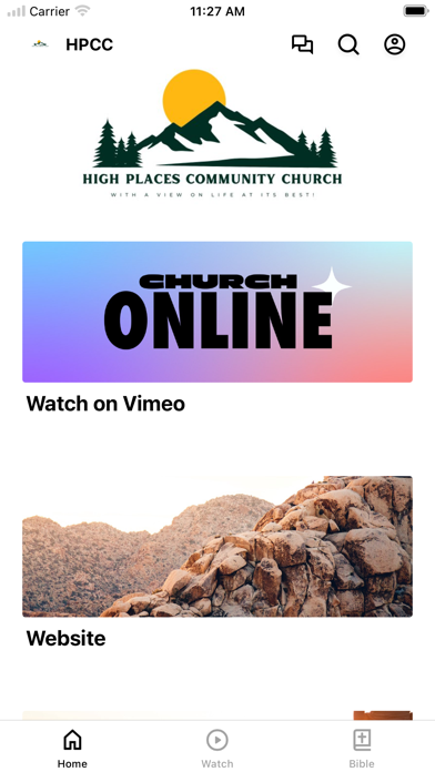 High Places CC app screenshot