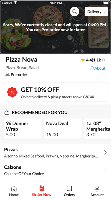 Pizza Nova Wheatley Hill Screenshot