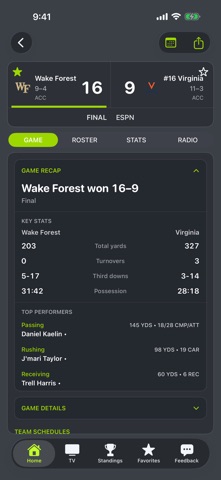 Wake Forest Football app screenshot 3