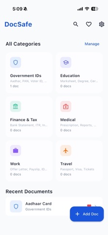 DocSafe: Document Organiser Screenshot 1 of 3