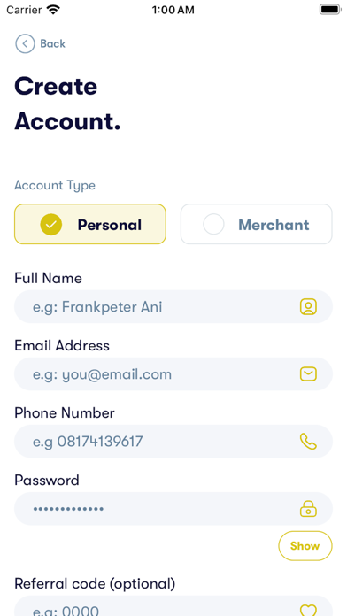 Kasham: Send Money Screenshot