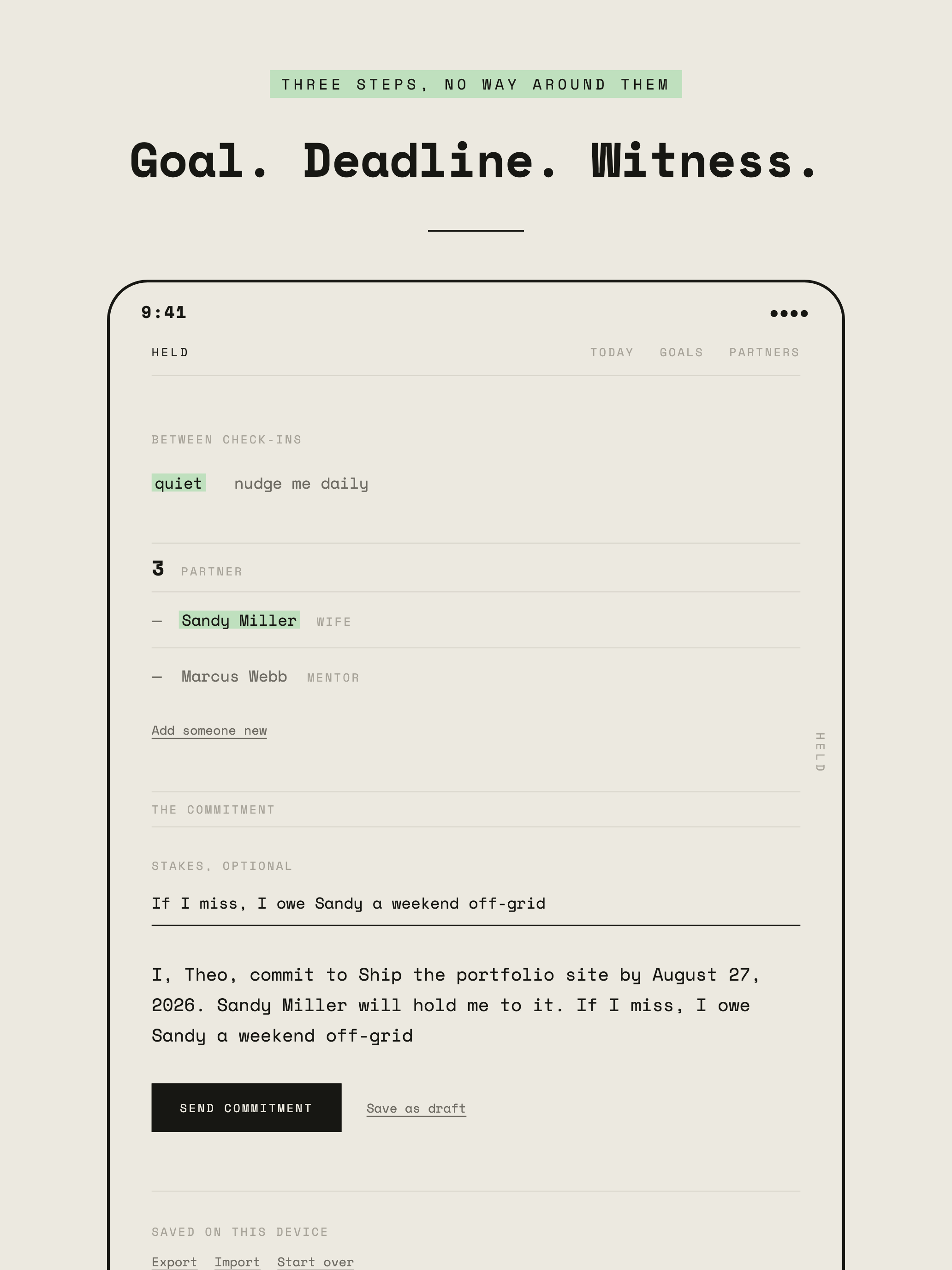 Held - Commitment Tracker screenshot 9