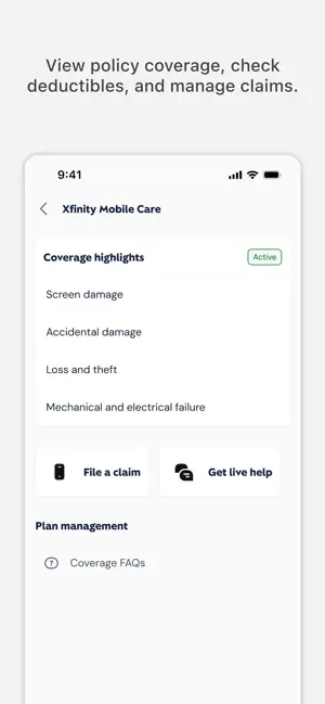 Xfinity Mobile Care screenshot 2