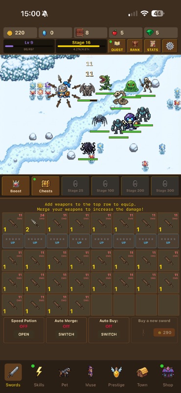 1001 Swords: Pixel Idle RPG screenshot 2