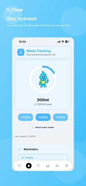H2 flow water fasting screenshot 2