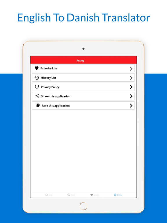English To Danish Translation iPad screenshot