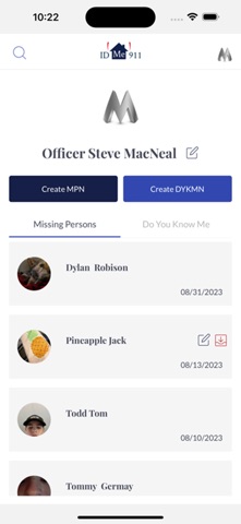 Law Enforcement ID Me 911 Demo screenshot