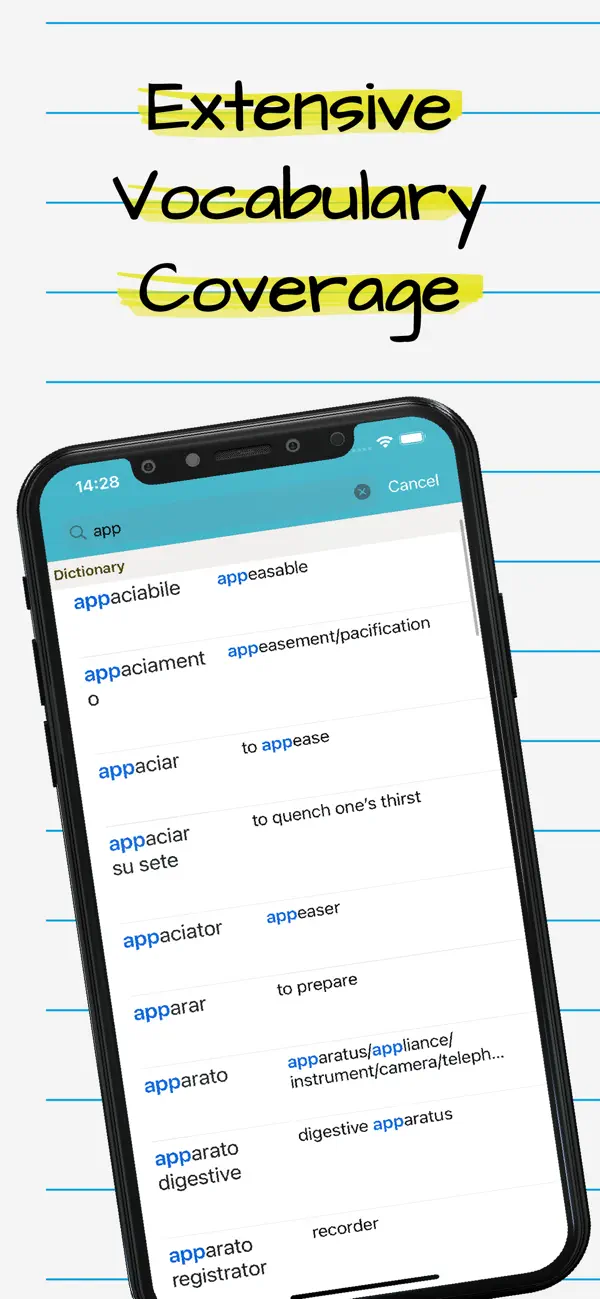 Screenshot #1 pour Interlingua English Dictionary