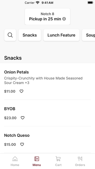 Notch 8 To Go iPhone screenshot 2 - Food & Drink app