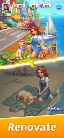 Pets Harbor: Merge & Restore iPhone screenshot