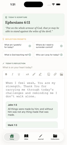 Bible Journals app screenshot