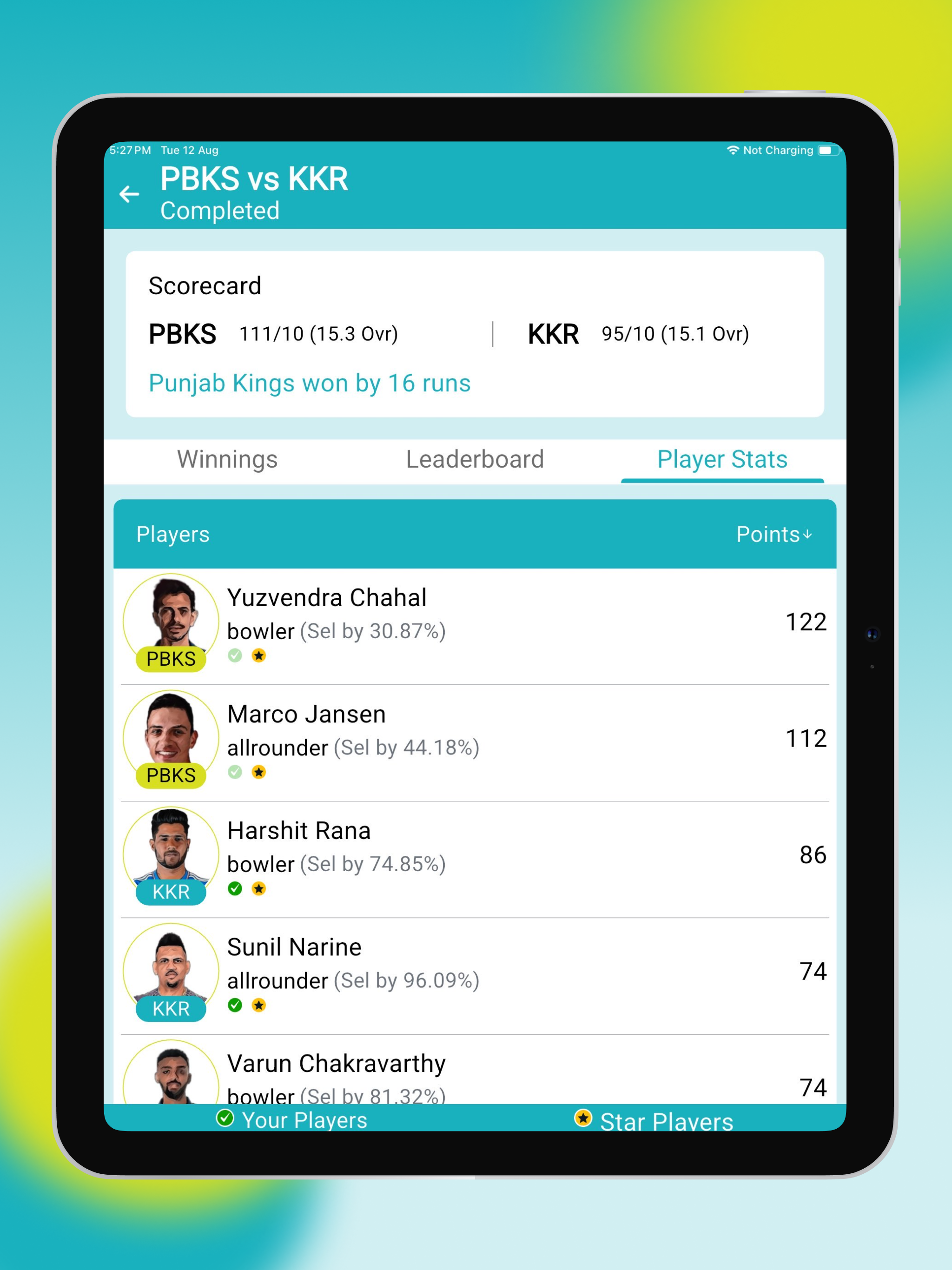 India’s Fantasy11 -Cricket App screenshot 10