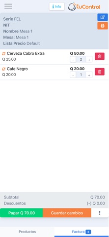 TuControl - POS screenshot