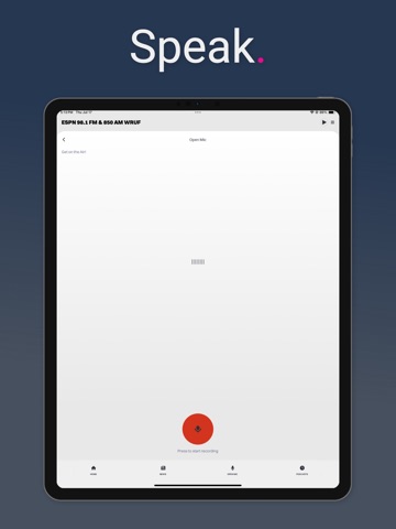 ESPN 98.1FM & 850AM WRUF iPad screenshot