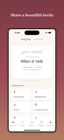 Weady - Wedding Planner iPhone screenshot