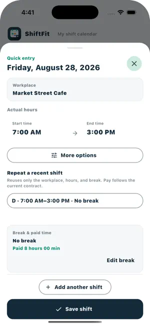 ShiftFit: Work Pay Tracker screenshot 4